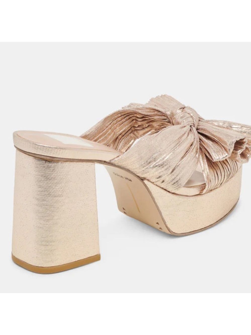 NWT $160 Lilly Sisto for Gianni Bini Satin Bow Platform Heels – Size 6.5 - Picture 3 of 10